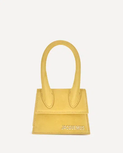 Jacquemus Le Chiquito Mini Leather Top Handle Bag In Yellow
