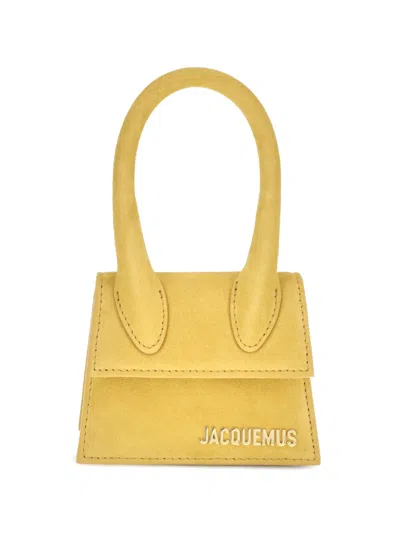 Jacquemus Le Chiquito Mini Signature Suede Handbag In Yellow