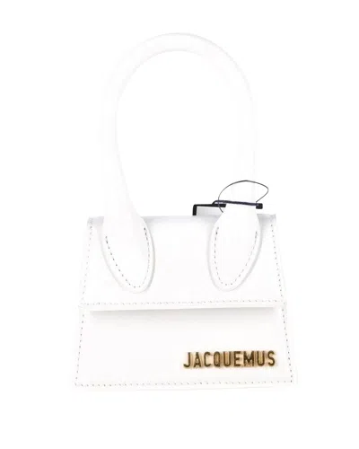 Jacquemus Le Chiquito Mini Top Handle Bag In White Leather
