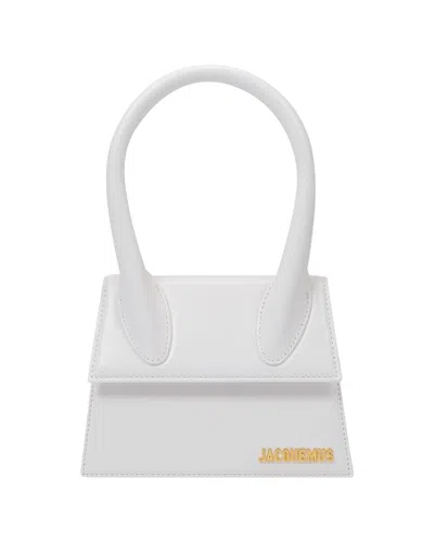 JACQUEMUS LE CHIQUITO MOYEN BAG - JACQUEMUS - WHITE - LEATHER
