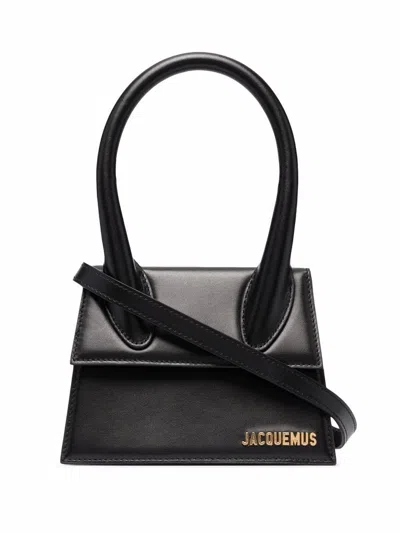 Jacquemus Chiquito Moyen Bag Woman Black In Leather In ブラック