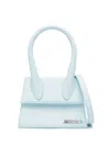 Jacquemus Le Chiquito Mini Leather Tote Bag In Blue