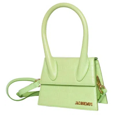 Pre-owned Jacquemus , Le Chiquito Moyen Bag In Leather In Green