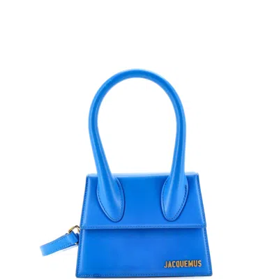 Jacquemus Le Chiquito Moyen Bag Leather Moyen In Blue