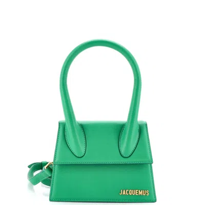 Jacquemus Le Chiquito Moyen Bag Leather Moyen In Green