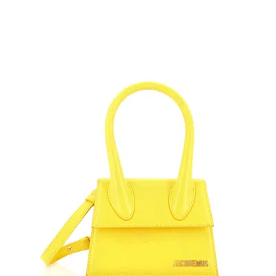 Jacquemus Le Chiquito Moyen Bag Leather Moyen In Yellow