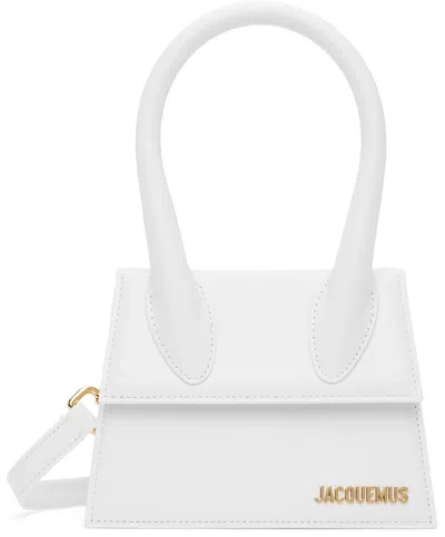 Pre-owned Jacquemus Le Chiquito Moyen Bag Leather White Leather Handbag ()