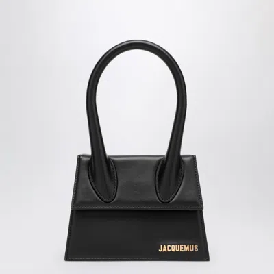 JACQUEMUS JACQUEMUS LE CHIQUITO MOYEN BLACK LEATHER BAG