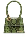 Jacquemus Le Chiquito Moyen Boucle Leather Handbag In グリーン
