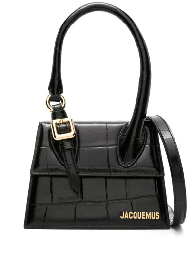 Jacquemus "le Chiquito Moyen Boucle" Bag In Black  