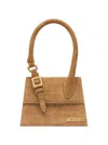 Jacquemus 'the Medium Chiquito With Buckle' Camel Brown Handle Bag In Brown