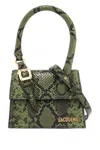 Jacquemus Le Chiquito Moyen Boucle Leather Handbag In Green