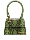 Jacquemus Le Chiquito Moyen Boucle Signature Buckled Handbag In Green