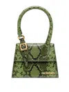 Jacquemus Faux Python Bag In Green