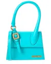 Jacquemus Women Le Chiquito Moyen Blue Leather Shoulder Bag In Blue