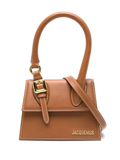 Jacquemus Le Chiquito Moyen Boucle Leather Bag In Brown