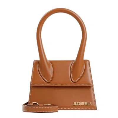 Jacquemus Le Chiquito Moyen Brown Bag Dor Logo