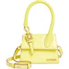 Jacquemus Le Chiquito Moyen Leather Bag In Yellow 250