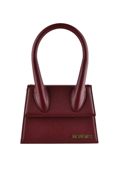 Jacquemus Le Chiquito Moyen In Burgundy