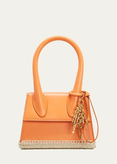 Jacquemus Le Chiquito Moyen Cordao Top-handle Bag In Orange