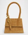 Jacquemus 'the Medium Chiquito With Buckle' Camel Brown Handle Bag In Camel