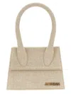 Jacquemus Le Grand Chiquito Canvas Top Handle Bag In Beige