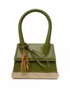 Jacquemus Le Chiquito Moyen Handbag Cordao Green Khaki