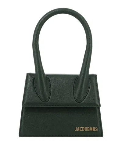 Jacquemus "le Chiquito Moyen" Handbag In Green