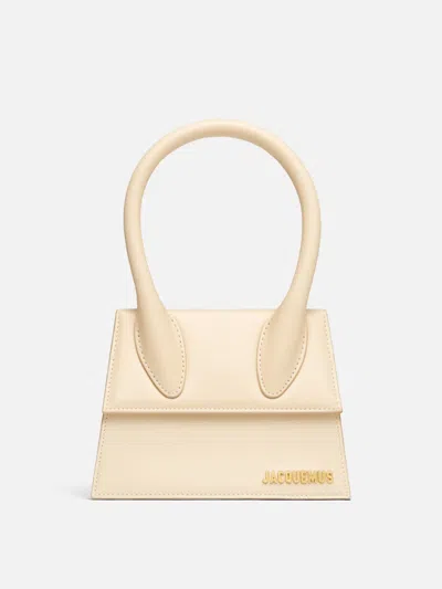 Jacquemus Le Chiquito Moyen Ivory Bag In Pink
