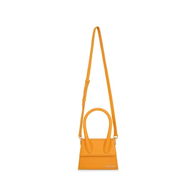 Jacquemus Le Chiquito Moyen Leather Bag In Orange