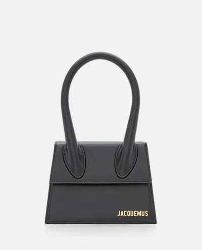 Jacquemus Le Chiquito Moyen Leather Shoulder Bag In Black
