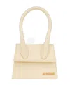 Jacquemus Le Chiquito Moyen Leather Handbag In Nude