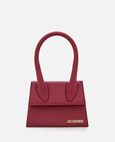 Jacquemus Le Chiquito Moyen Leather Bag In Red