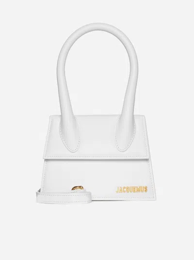 Jacquemus Le Chiquito Moyen Leather Bag In White