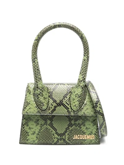 Jacquemus Le Chiquito Moyen Leather Handbag In Animal Print