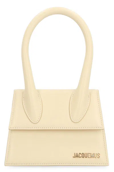 Jacquemus Le Chiquito Moyen Leather Handbag In Neutral