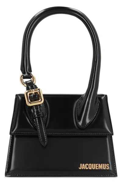 Jacquemus Le Chiquito Moyen Leather Handbag In Black