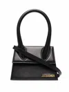 Jacquemus Le Chiquito Moyen Leather Handbag In Black