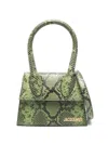 Jacquemus Le Chiquito Moyen Boucle Leather Handbag In Green