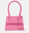 Jacquemus Le Chiquito Moyen Leather Bag In Neon Pink