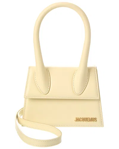 Jacquemus Le Chiquito Moyen Leather Shoulder Bag In Cream