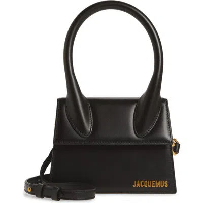 Jacquemus Black Le Chiquito Moyen Leather Top Handle Bag
