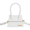 Jacquemus Le Chiquito Moyen Leather Top Handle Bag In White