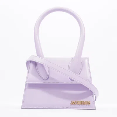 Jacquemus Le Chiquito Moyen Lilac Calfskin Leather In Gold