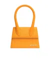 Jacquemus Le Chiquito Noeud Leather Tote Bag In Yellow