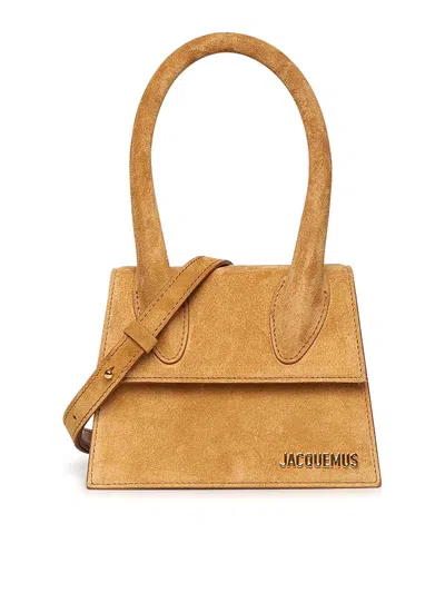 Jacquemus Le Chiquito Moyen Suede Bag In Brown