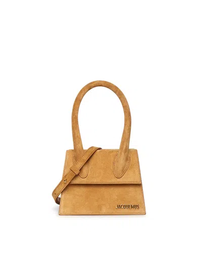 Jacquemus Le Chiquito Moyen Suede Bag In Orange