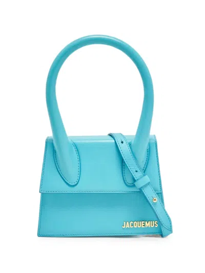 Pre-owned Jacquemus Le Chiquito Moyen Top Handle Bag In Blue