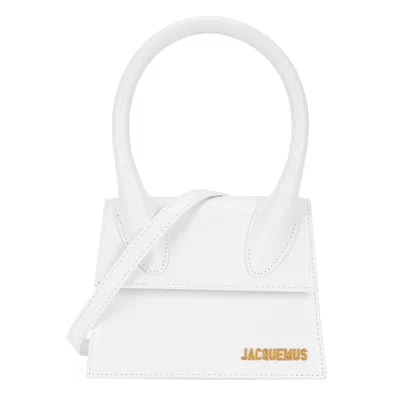 Jacquemus Women Le Grand Chiquito Leather Handbag In White