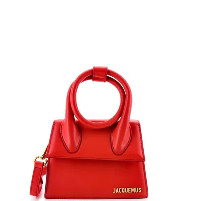 Jacquemus Le Chiquito Noeud Bag Leather In Red